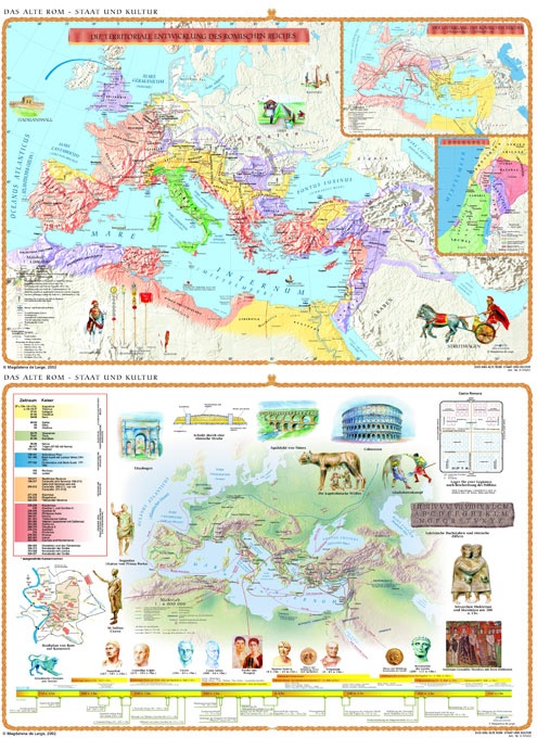Język niemiecki - mapa ścienna (starożytny Rzym)