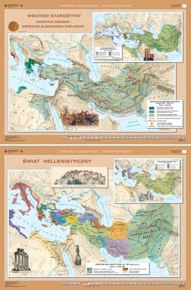 Historia na mapach Wschód Starożytny/ Świat hellenistyczny   	160x120 cm