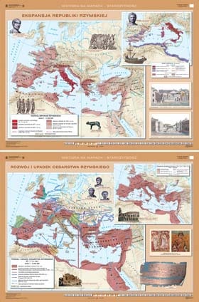 Historia na mapach Ekspansja republiki rzymskiej/Rozwój i upadek cesarstwa rzyms