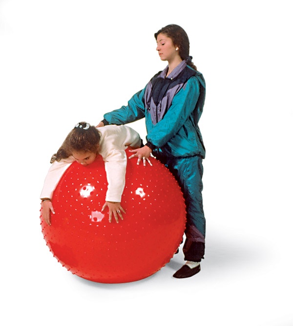 Duża piłka sensoryczna 100 cm - czerwona