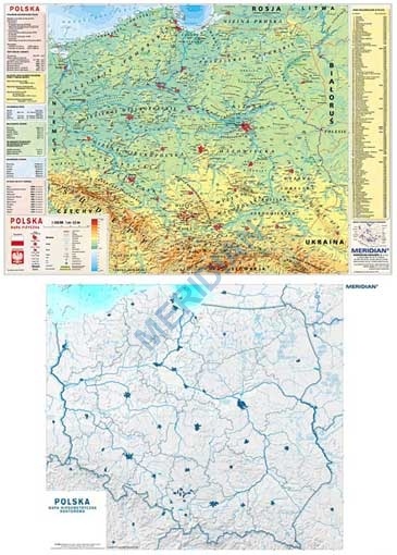 DUO Polska fizyczna z elementami ekologii / mapa hipsometryczna