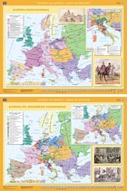 Historia na mapach Europa napoleońska/Europa po kongresie wiedeńskim 160x120