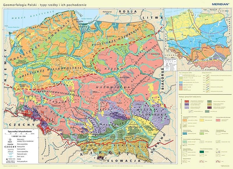Geomorfologia Polski - typy rzeźby i ich pochodzenie