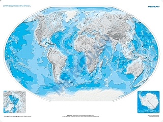 Mapa hipsometryczna świata - ćwiczeniowa