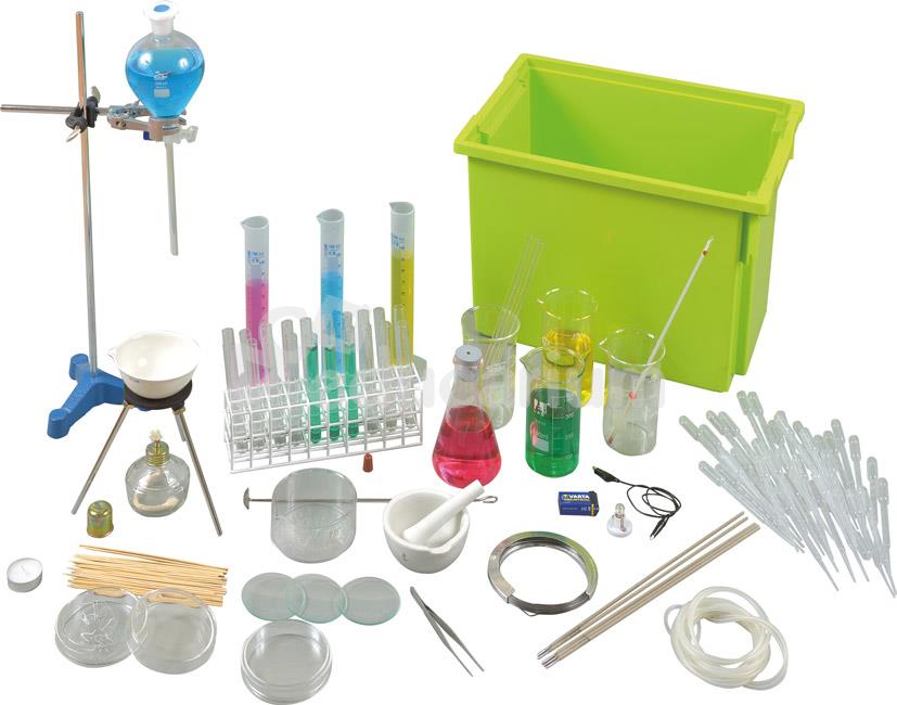 Doświadczenia chemiczne dla klas 7-8 - część 1 - zestaw szkła laboratoryjnego i akcesoriów
