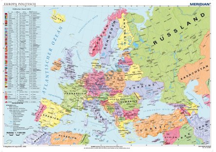 Język niemiecki - mapa polityczna (Europa)