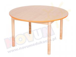 Stół okrągły drewniany z regulacja