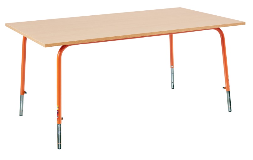 Stół przedszkolny 6 osob.  prostokątny  SB - PRIMA z regulacja 1-3 (125x75)