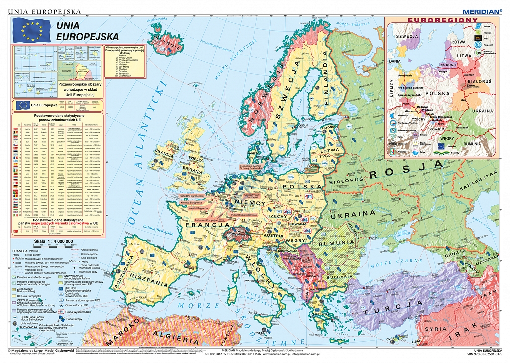 Unia Europejska - strefa Schengen (stan na 2020)