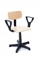 Krzesło obrotowe OLEK lakierowane z podłokietnikiem na stopkach 