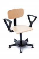 Krzesło obrotowe SB lakierowane z podłokietnikiem na stopkach